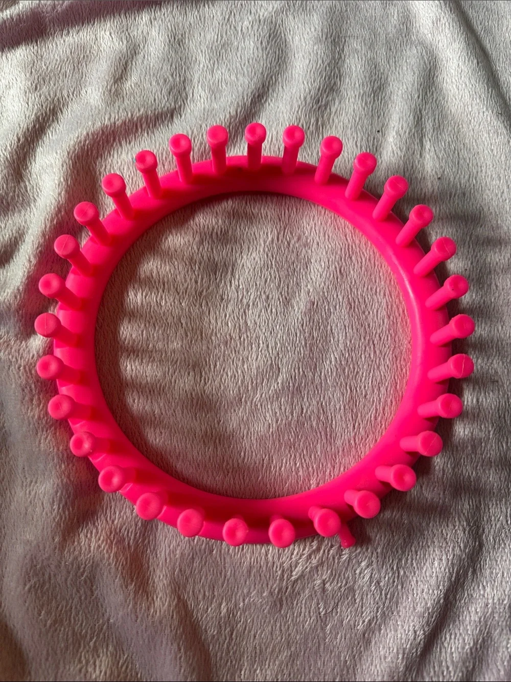 Bright Pink Round Knitting Loom for Women Accessories